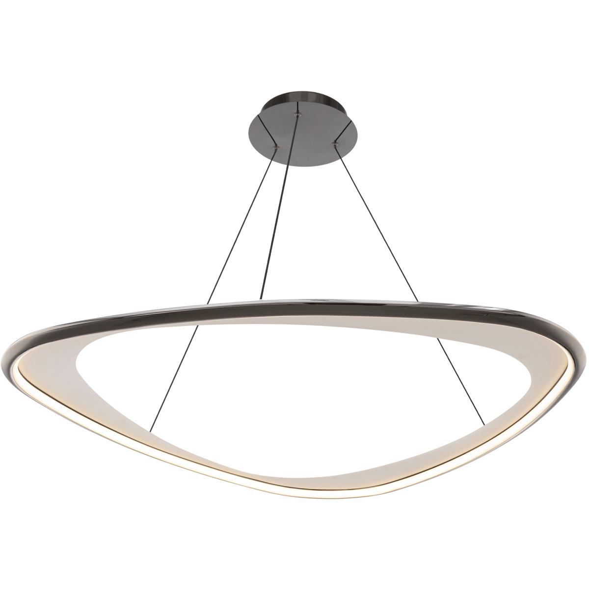 WAC Lighting PD-41442-40-BC Oyster LED 42 inch Black Chrome Pendant Ceiling Light in 4000K, Black/Chrome, dweLED