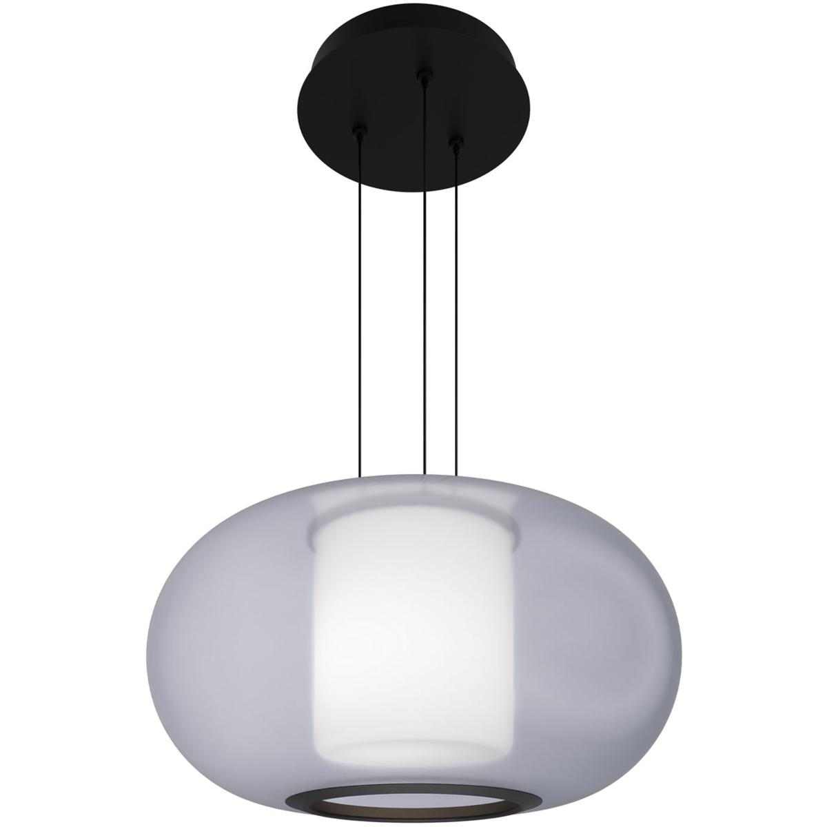 WAC Lighting PD-48516-27-BK Doma LED 16 inch Black Pendant Ceiling Light in 2700K, dweLED