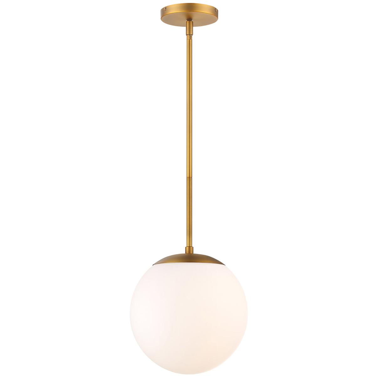 WAC Lighting PD-52310-35-AB Niveous LED 10 inch Aged Brass Pendant Ceiling Light in 3500K, dweLED