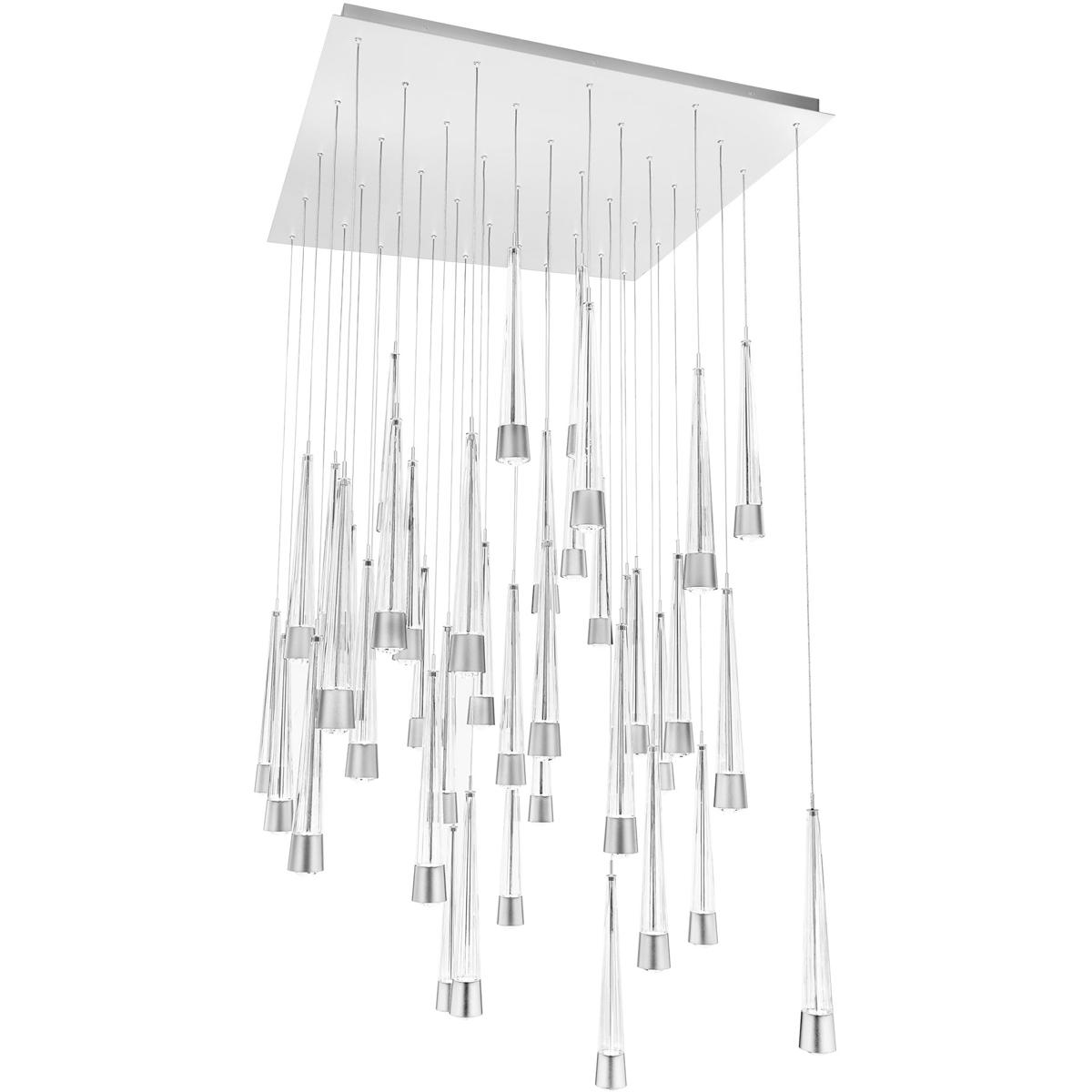 WAC Lighting PD-59441S-CH Quill LED 12.13 inch Chrome Multi-Light Pendant Ceiling Light, dweLED
