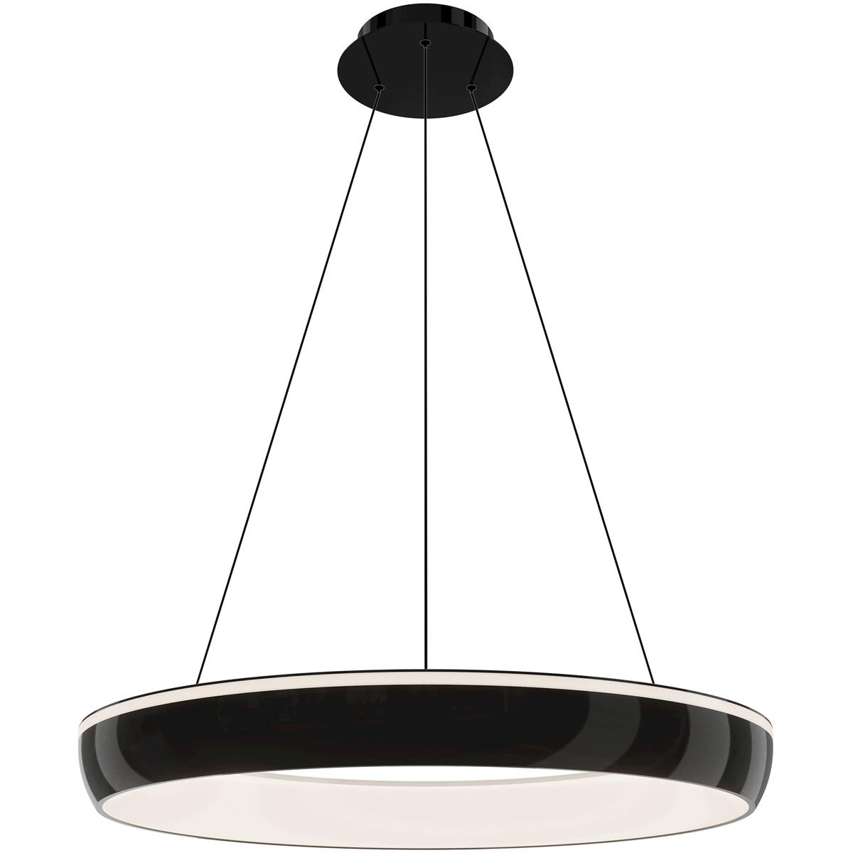 WAC Lighting PD402633-BC Ringwall LED 32.75 inch Black Chrome Pendant Ceiling Light in Black/Chrome, dweLED