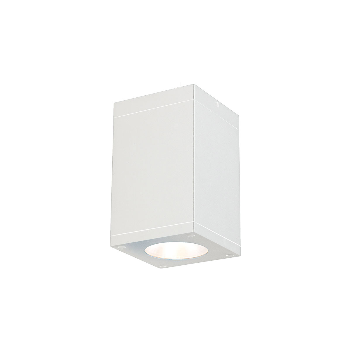 WAC Lighting DC-CD0622-N830-WT Cube Arch LED 5.5 inch White Outdoor Flush in Narrow, 85, 3000K