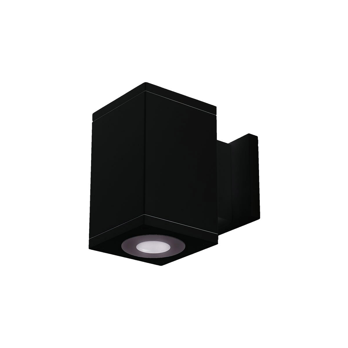 WAC Lighting DC-WD05-F930A-BK Cube Arch LED 4.5 inch Black Sconce Wall Light in Flood, 90, 3000K, Away From Wall