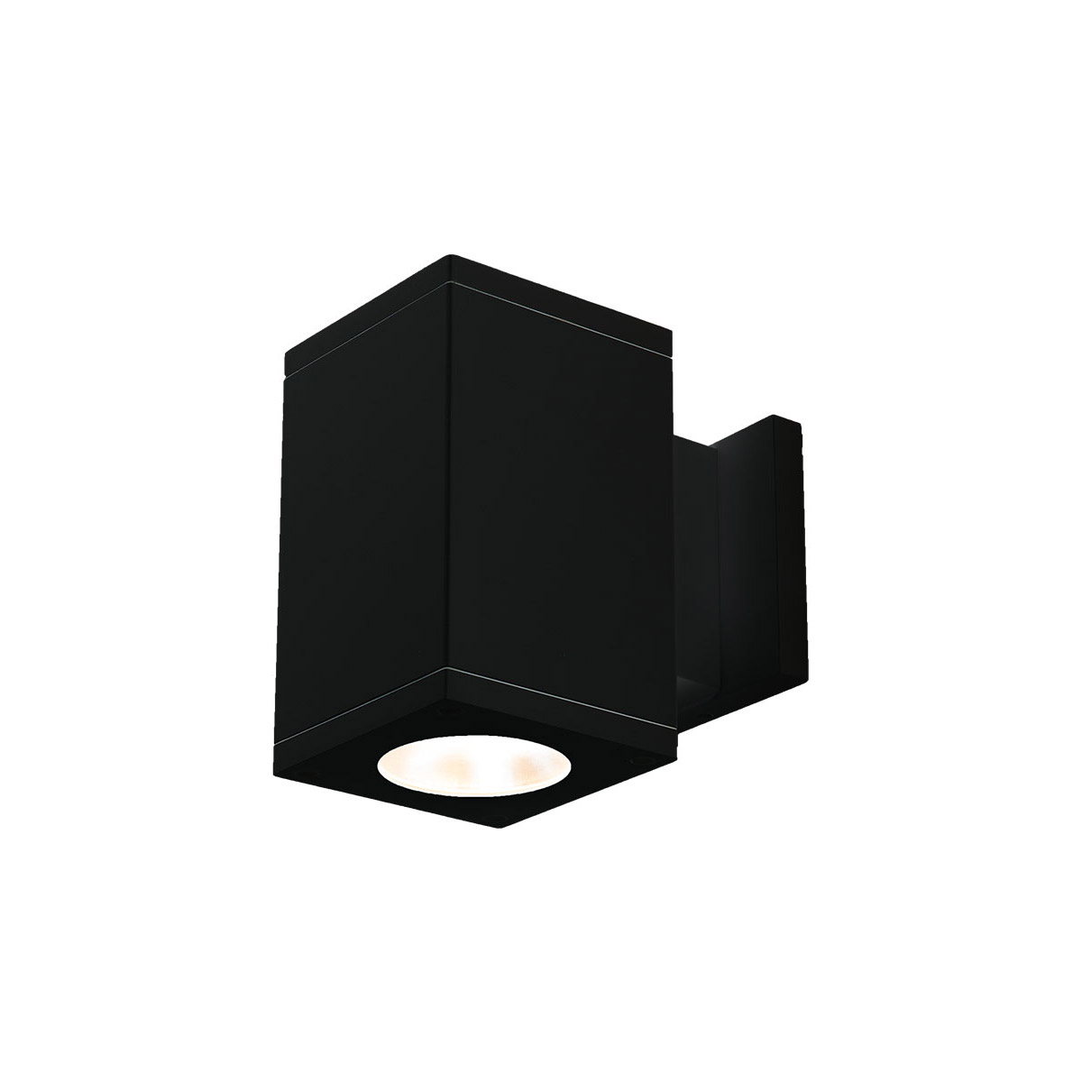WAC Lighting DC-WD0644-F827C-BK Cube Arch LED 5.5 inch Black Sconce Wall Light in Flood, 85, 2700K, One Side Each