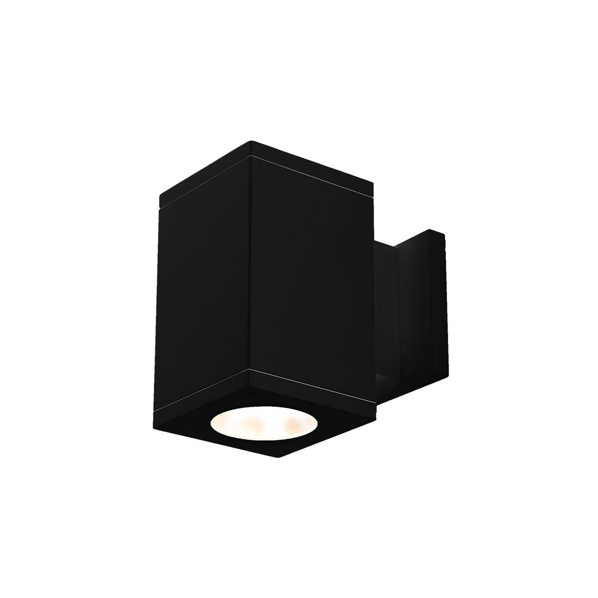 WAC Lighting DC-WD06-F927B-BK Cube Arch LED 5.5 inch Black Sconce Wall Light in Flood, 90, 2700K, Towards Wall