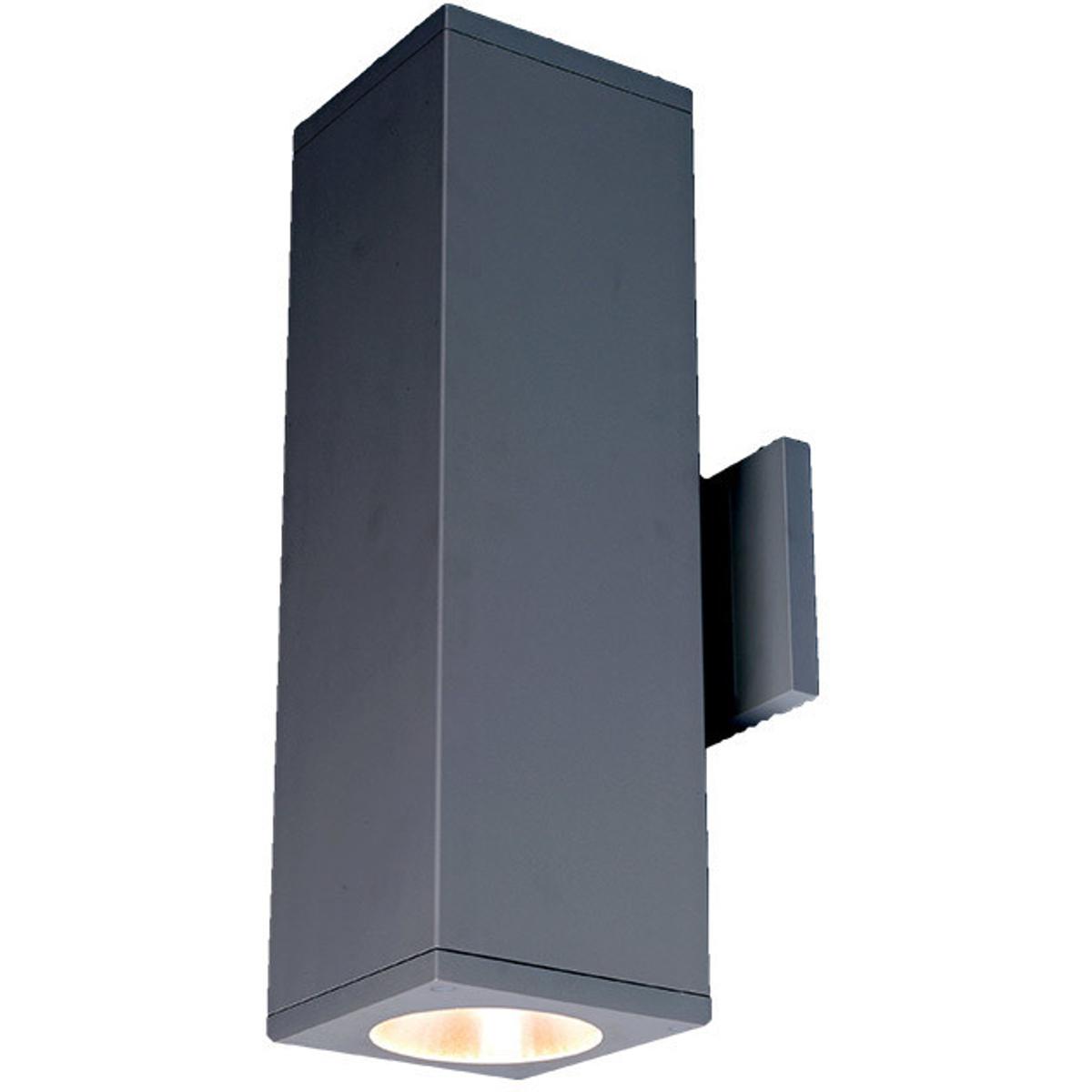 WAC Lighting DC-WE0517-N835S-GH Cube Arch LED 4.5 inch Graphite Sconce Wall Light in Narrow, 85, 3500K, Straight Up/Down