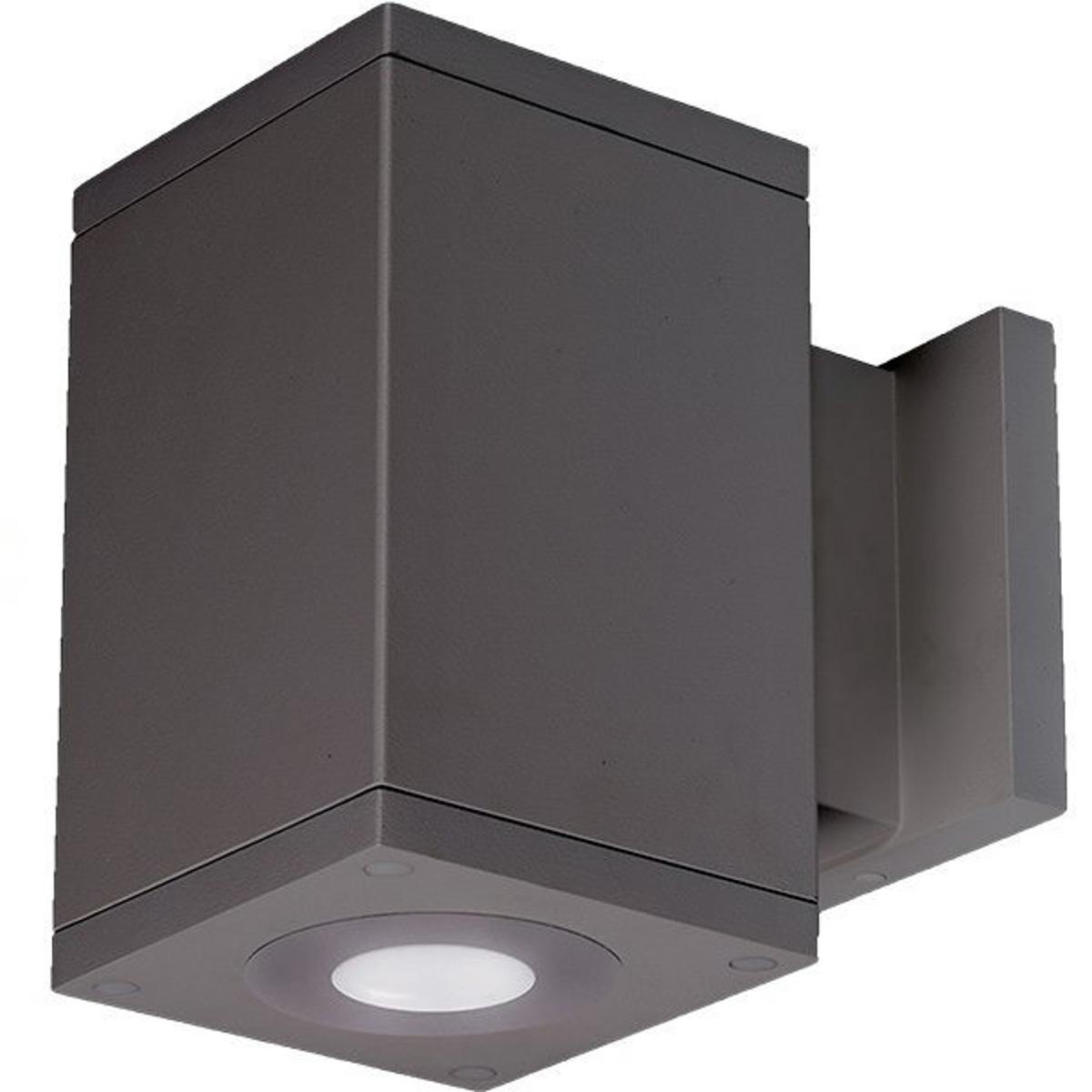 WAC Lighting DC-WS0517-F830B-GH Cube Arch LED 4.5 inch Graphite Sconce Wall Light in Flood, 85, 3000K, Towards Wall