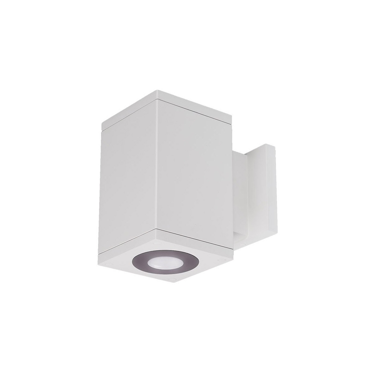 WAC Lighting DC-WS0622-S835S-WT Cube Arch LED 5.5 inch White Sconce Wall Light in Spot, 85, 3500K, Straight Up/Down