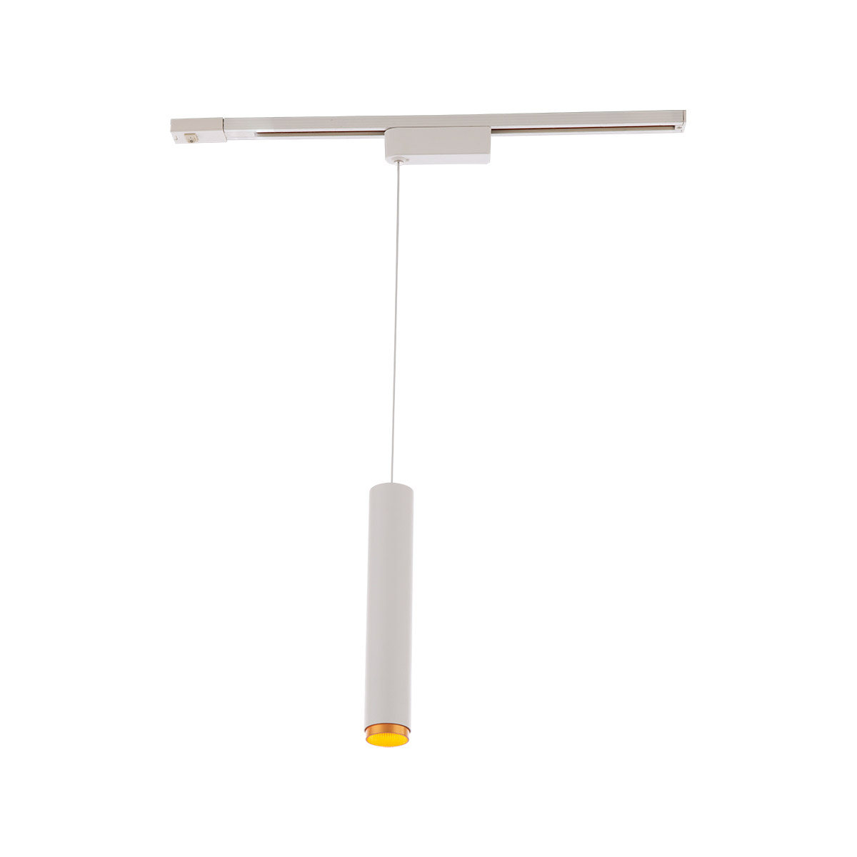 WAC Lighting H-PD2015-927-WT/GL Silo Pendants 1 Light 120 White/Gold Track Head Ceiling Light in 2700K