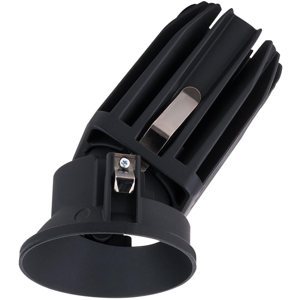 WAC Lighting R2FRAL-935-BK FQ Integrated LED Black Recessed Trim in 3500K, 2" LED