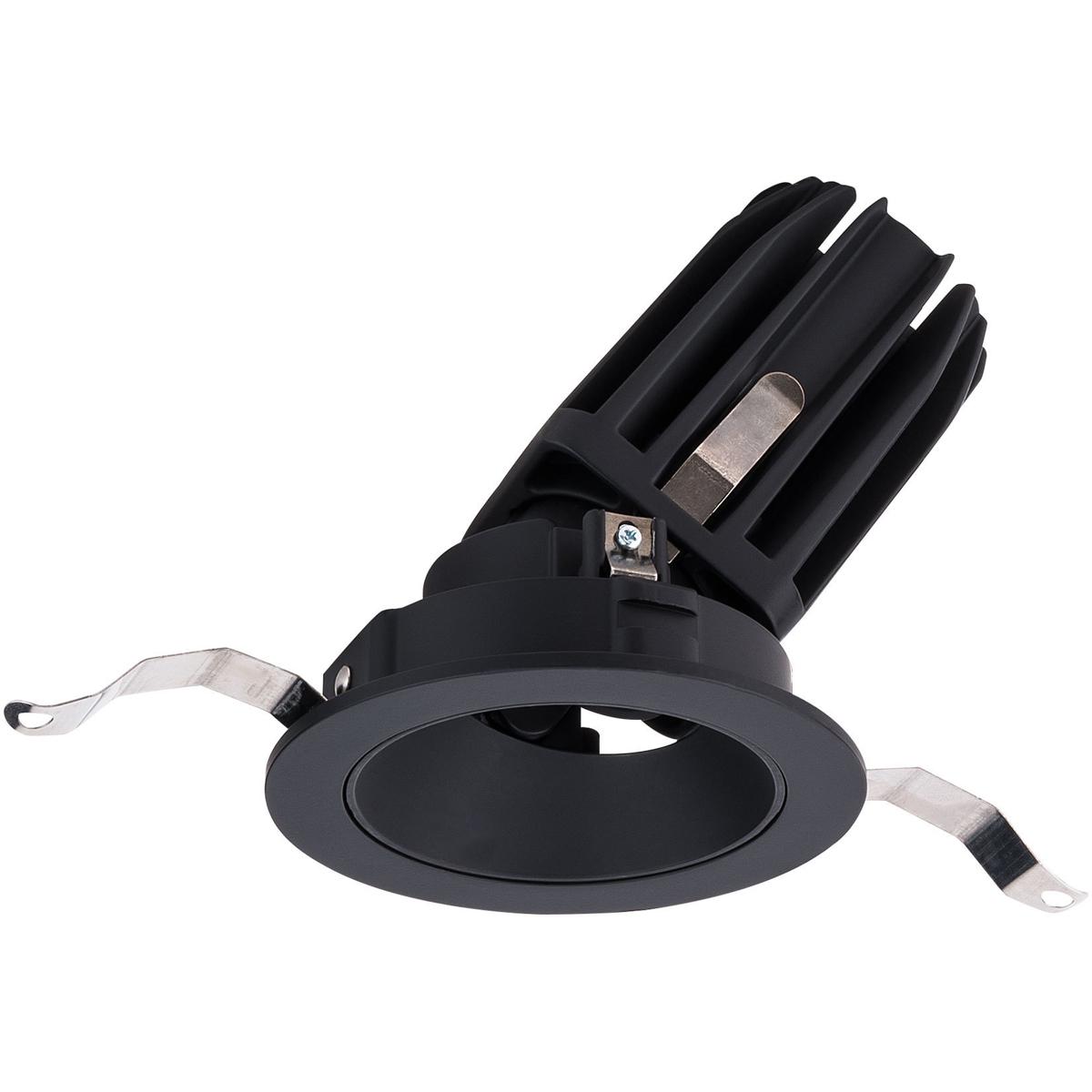 WAC Lighting R2FRAT-935-BK FQ Integrated LED Black Recessed Trim in 3500K, 2" LED