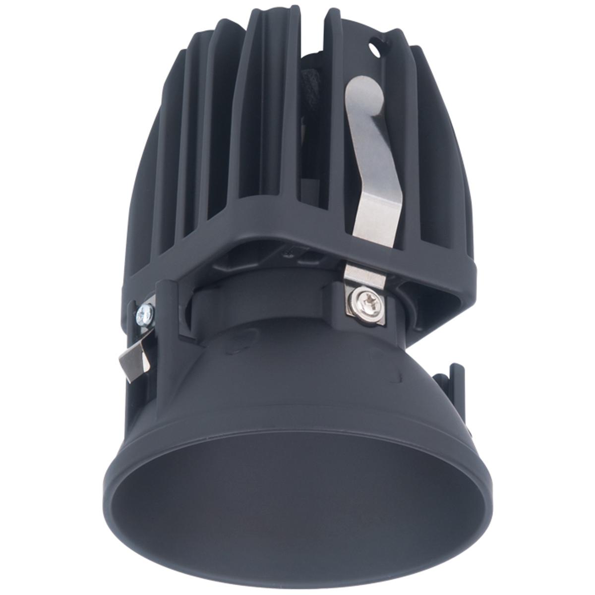 WAC Lighting R2FRD1L-WD-BK FQ Integrated LED Black Recessed Trim in 1800-3000K, 2" LED