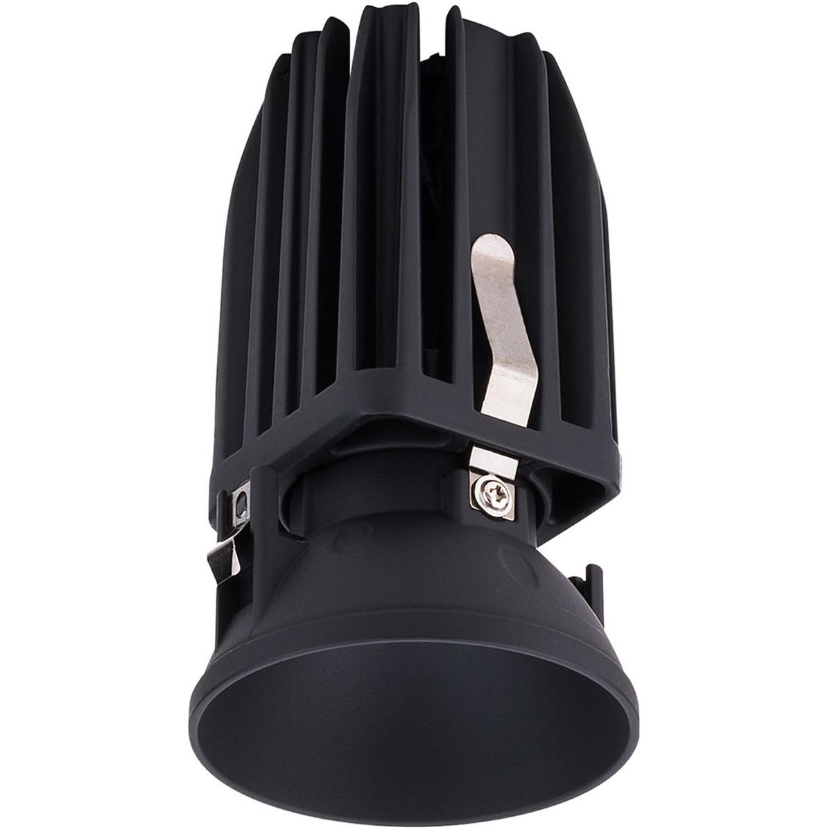WAC Lighting R2FRDL-935-BK FQ Integrated LED Black Recessed Trim in 3500K, 2" LED
