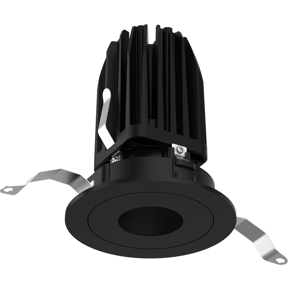 WAC Lighting R2FRPT-WD-BK FQ Integrated LED Black Recessed Trim in 1800-3000K, 2" LED