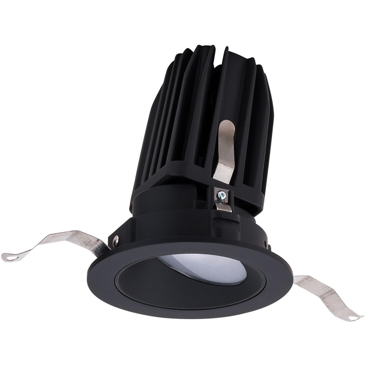 WAC Lighting R2FRWT-935-BK FQ Integrated LED Black Recessed Trim in 3500K, 2" LED