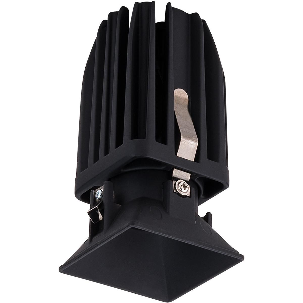 WAC Lighting R2FSDL-935-BK FQ Integrated LED Black Recessed Trim in 3500K, 2" LED