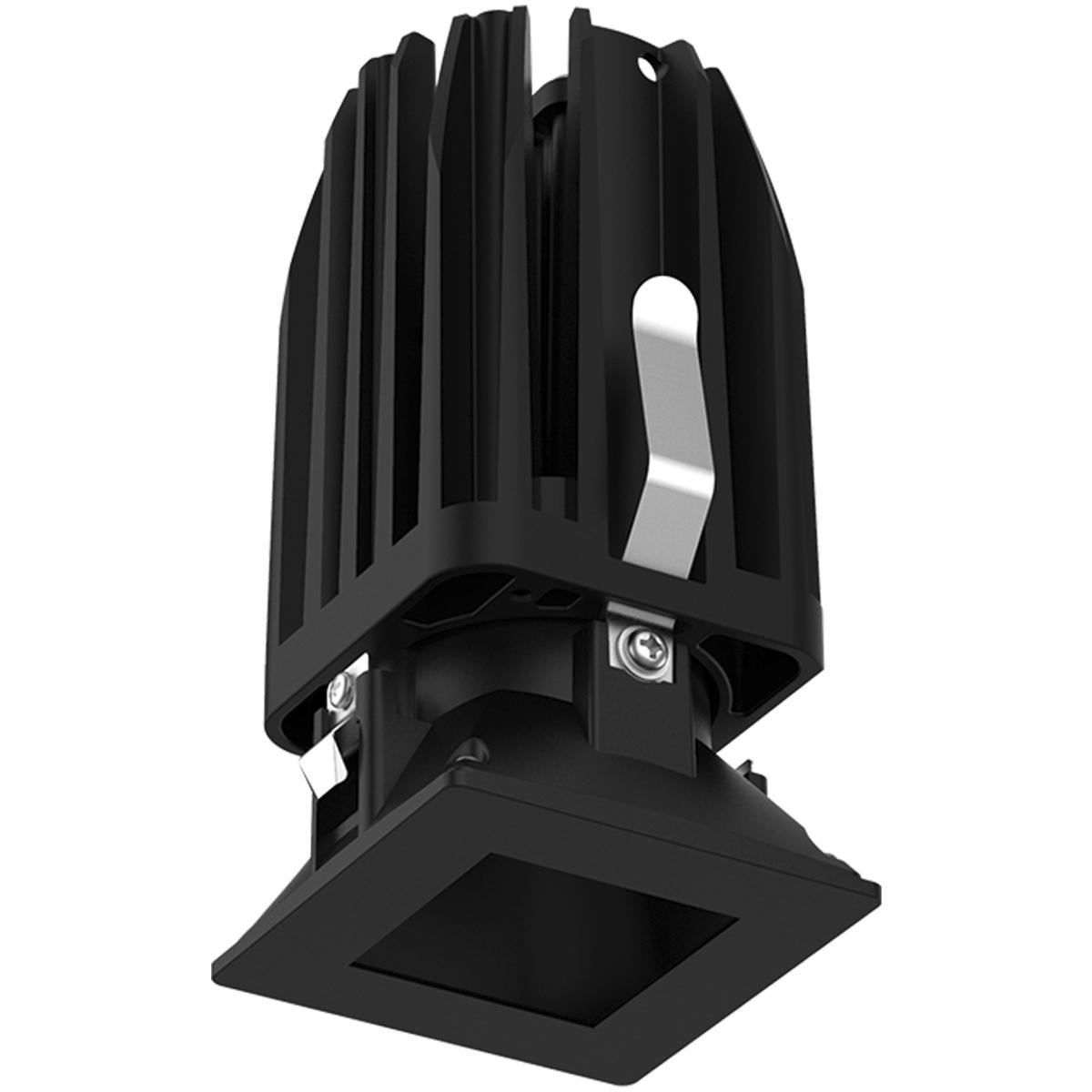 WAC Lighting R2FSPL-WD-BK FQ Integrated LED Black Recessed Trim in 1800-3000K, 2" LED