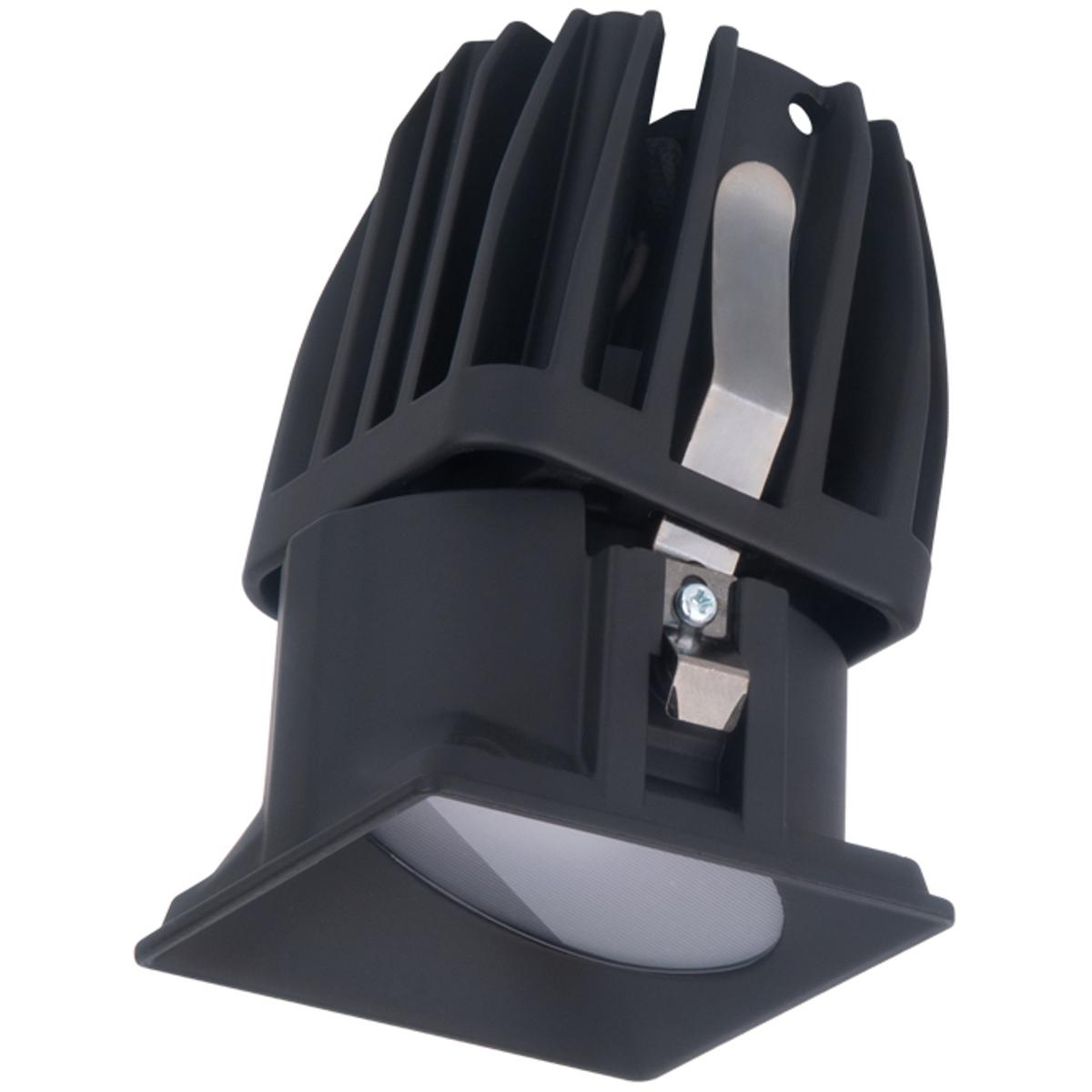 WAC Lighting R2FSW1L-WD-BK FQ Integrated LED Black Recessed Trim in 1800-3000K, 2" LED