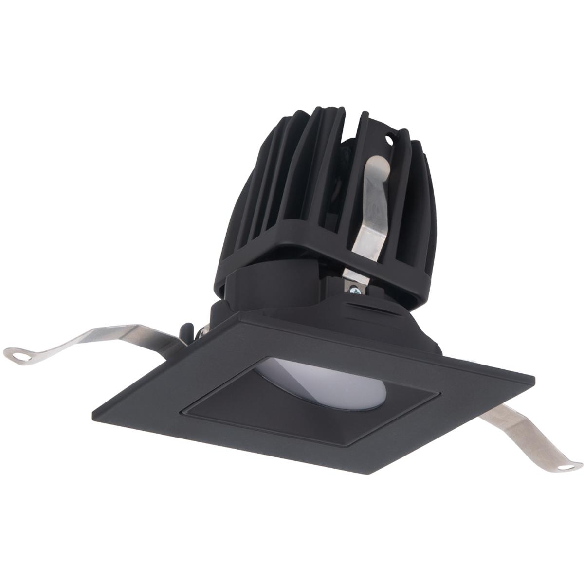WAC Lighting R2FSW1T-WD-BK FQ Integrated LED Black Recessed Trim in 1800-3000K, 2" LED