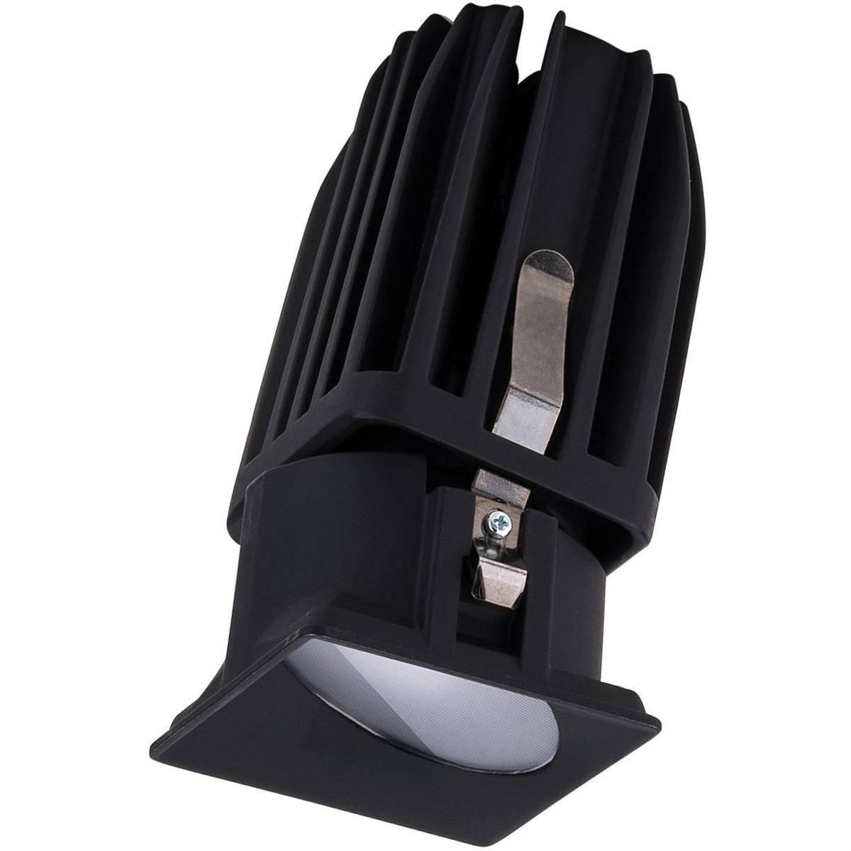 WAC Lighting R2FSWL-935-BK FQ Integrated LED Black Recessed Trim in 3500K, 2" LED