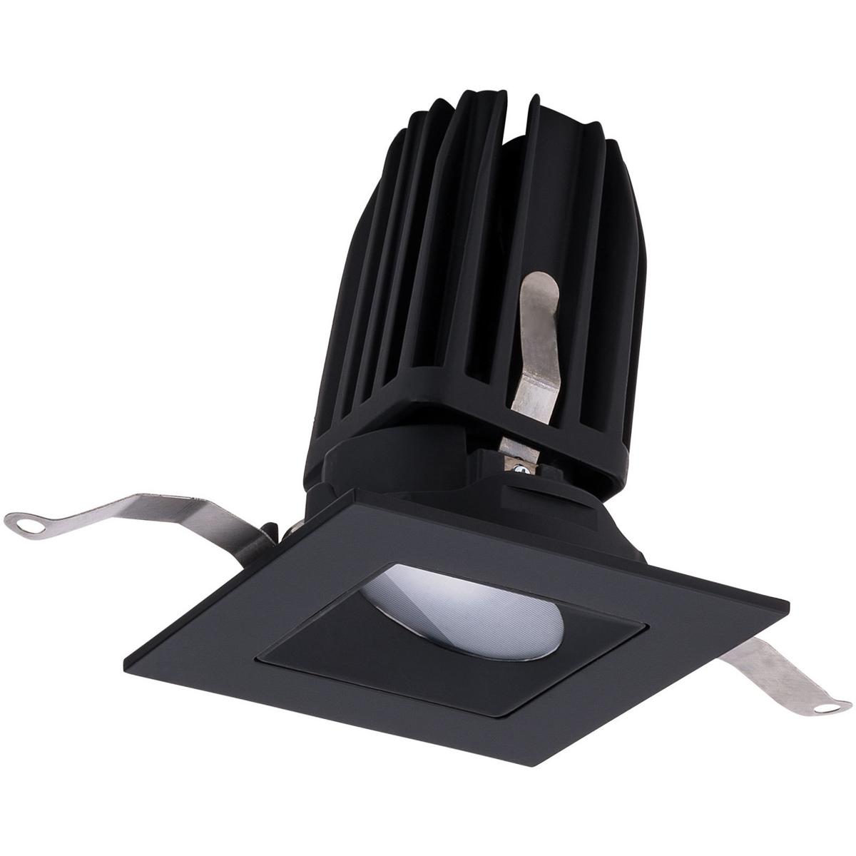 WAC Lighting R2FSWT-935-BK FQ Integrated LED Black Recessed Trim in 3500K, 2" LED