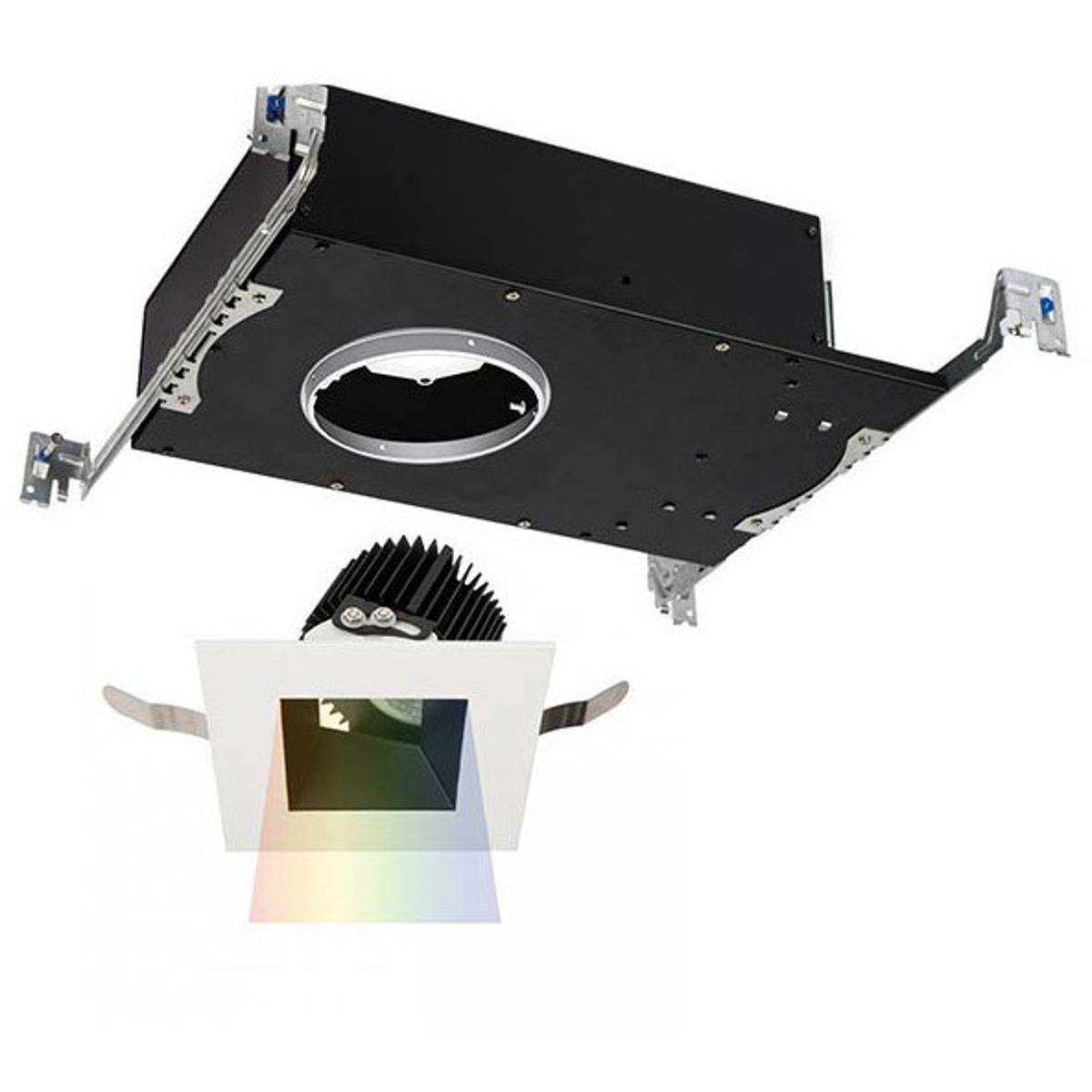 WAC Lighting R3ASAT-S930-BKWT Aether LED B/Wt Recessed Lighting in 3000K, Black/White