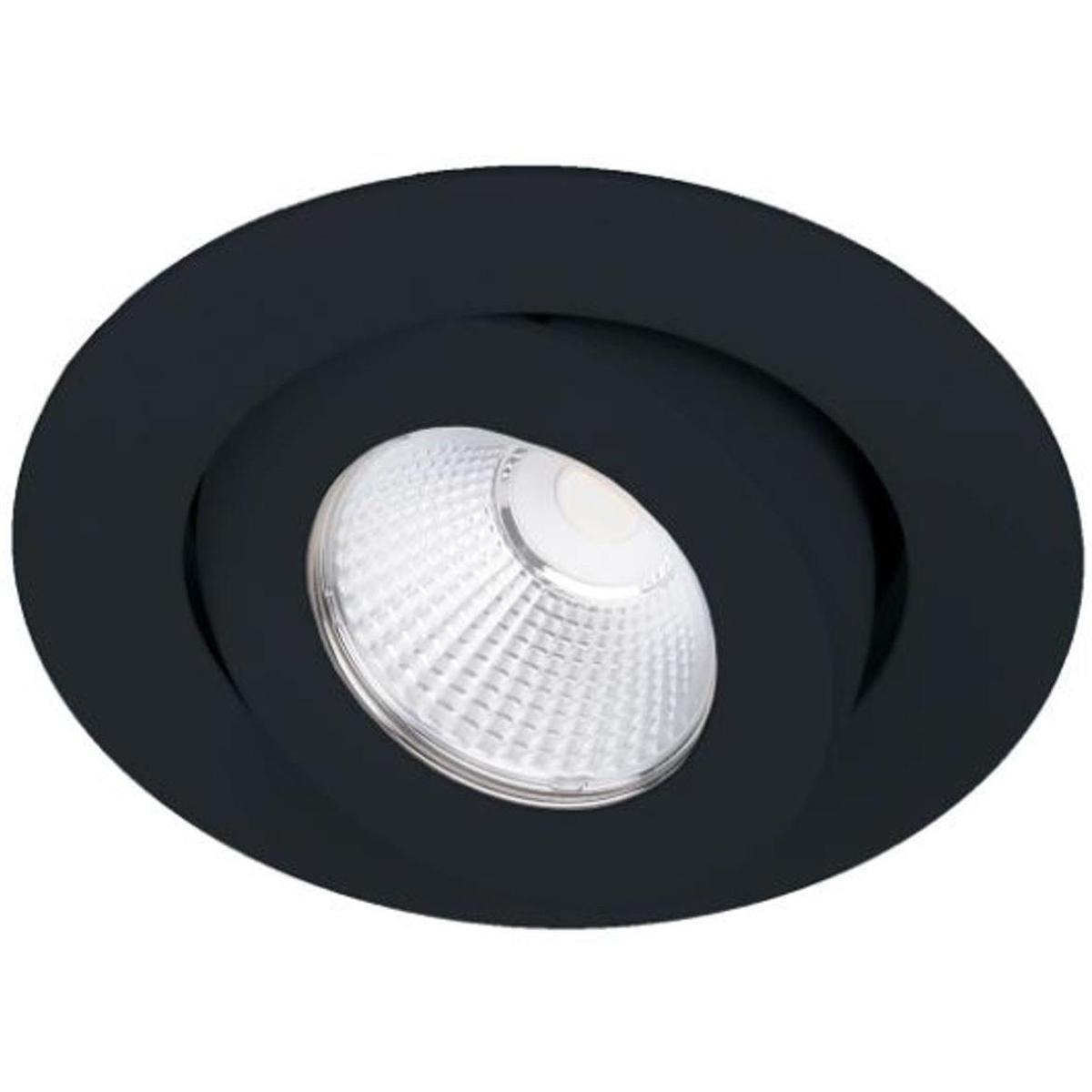 WAC Lighting R3BRA-FWD-BK Ocularc Black Recessed Lighting in Flood, Warm Dim, Round