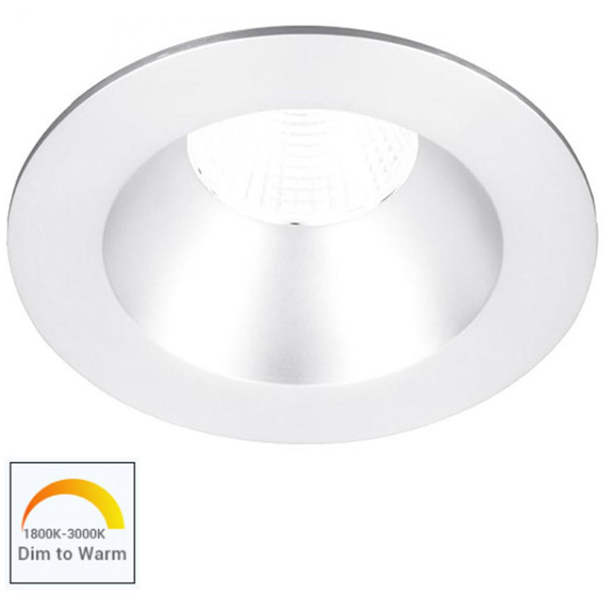 WAC Lighting R3BRD-NWD-WT Ocularc LED White Recessed Lighting in Narrow, Warm Dim, Round