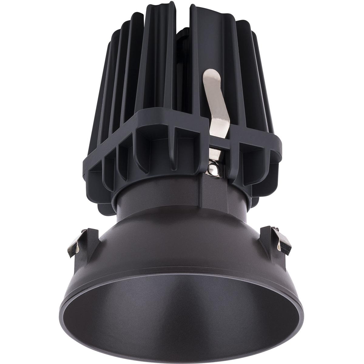 WAC Lighting R4FRDL-935-BK FQ Integrated LED Black Recessed Trim in 3500K, 4" LED