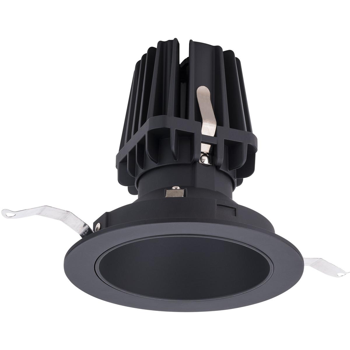 WAC Lighting R4FRDT-935-BK FQ Integrated LED Black Recessed Trim in 3500K, 4" LED