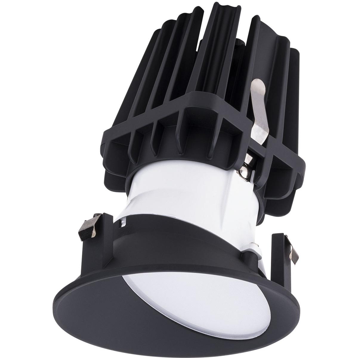 WAC Lighting R4FRWL-935-BK FQ Integrated LED Black Recessed Trim in 3500K, 4" LED