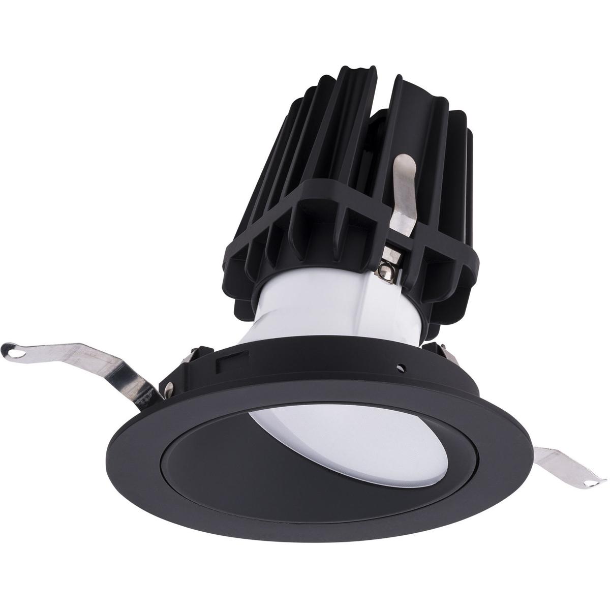 WAC Lighting R4FRWT-935-BK FQ Integrated LED Black Recessed Trim in 3500K, 4" LED