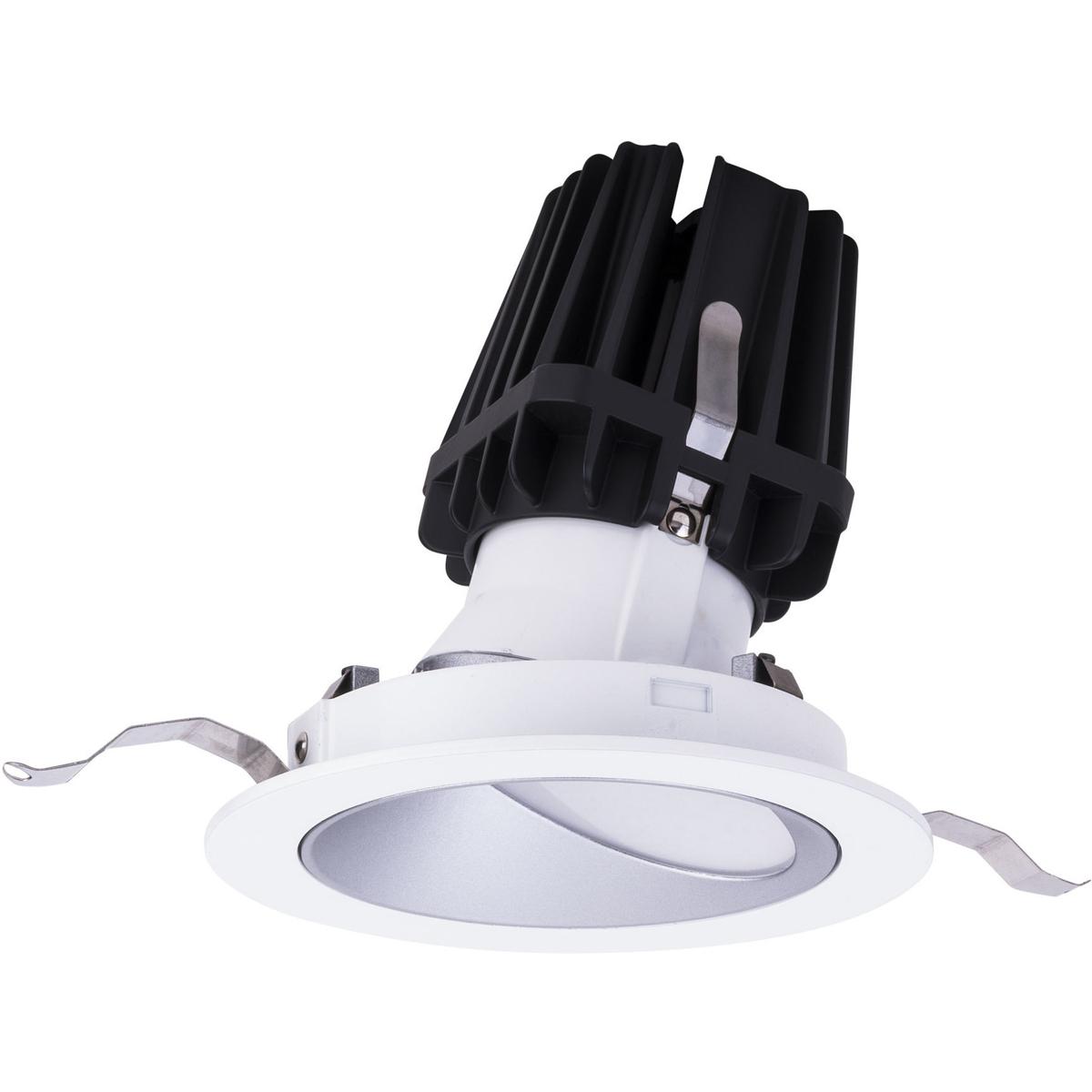 WAC Lighting R4FRWT-935-HZWT FQ Integrated LED Haze/White Recessed Trim in 3500K, 4" LED