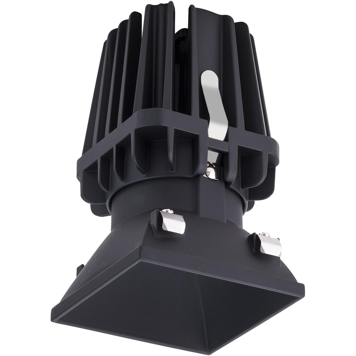 WAC Lighting R4FSDL-935-BK FQ Integrated LED Black Recessed Trim in 3500K, 4" LED