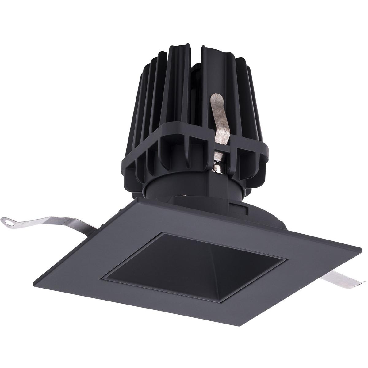 WAC Lighting R4FSDT-935-BK FQ Integrated LED Black Recessed Trim in 3500K, 4" LED
