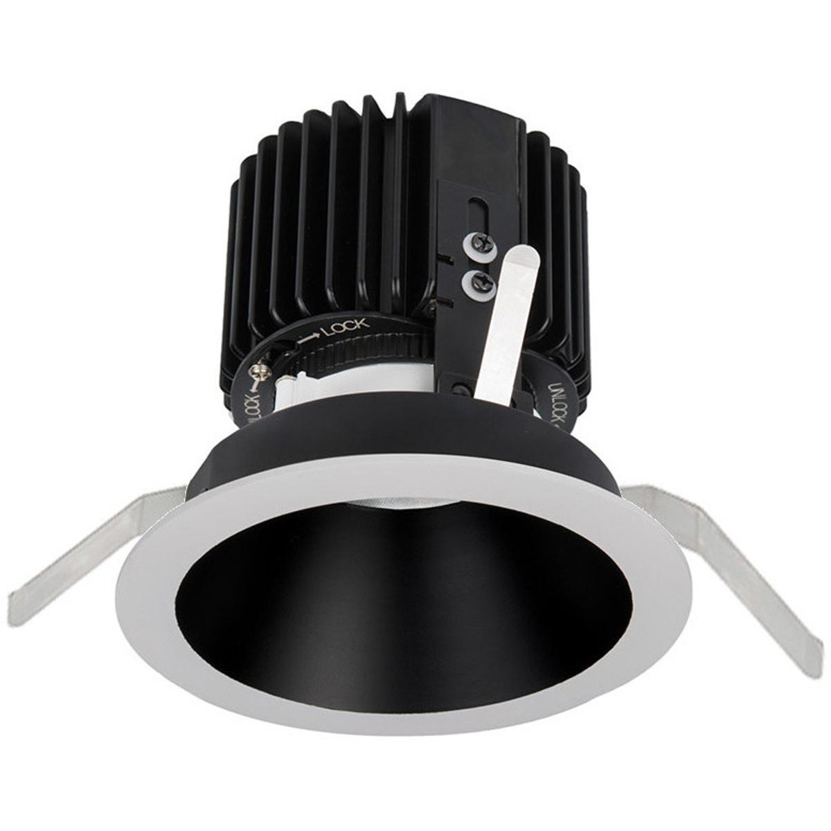 WAC Lighting R4RD2T-W840-BKWT Volta LED B/Wt Recessed Lighting in Wide, 85, 4000K, Black/White