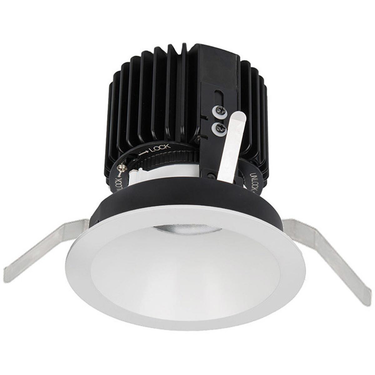 WAC Lighting R4RD2T-F835-WT Volta LED White Recessed Lighting in Flood, 85, 3500K