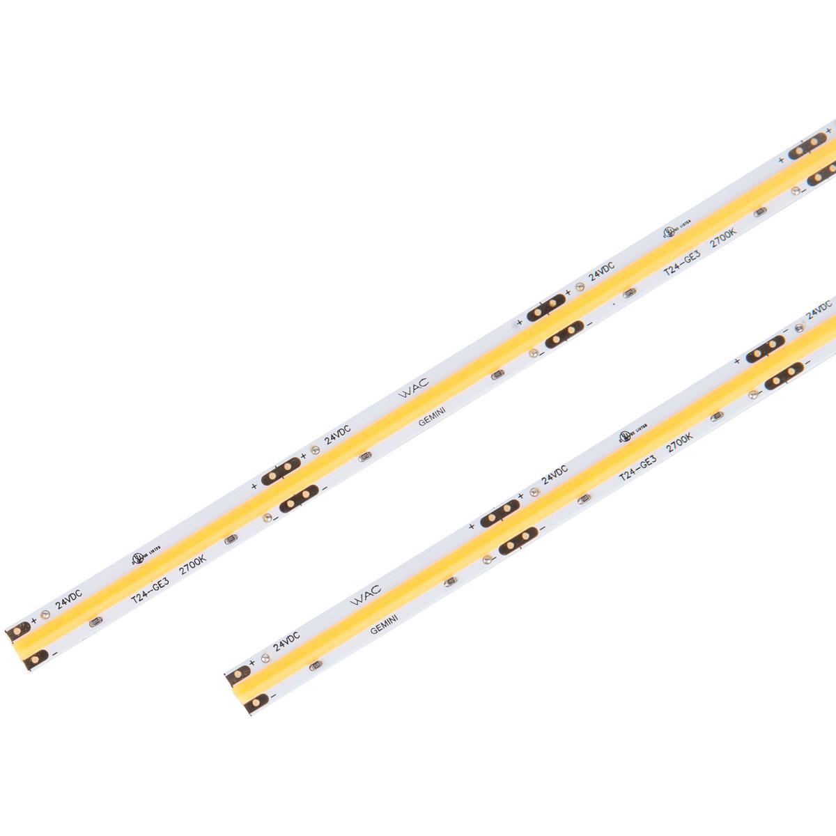 WAC Lighting T24-GE1-100-40WT Gemini 24 LED 1200 inch White LED Tape Lighting in 4000K, WAC Limited