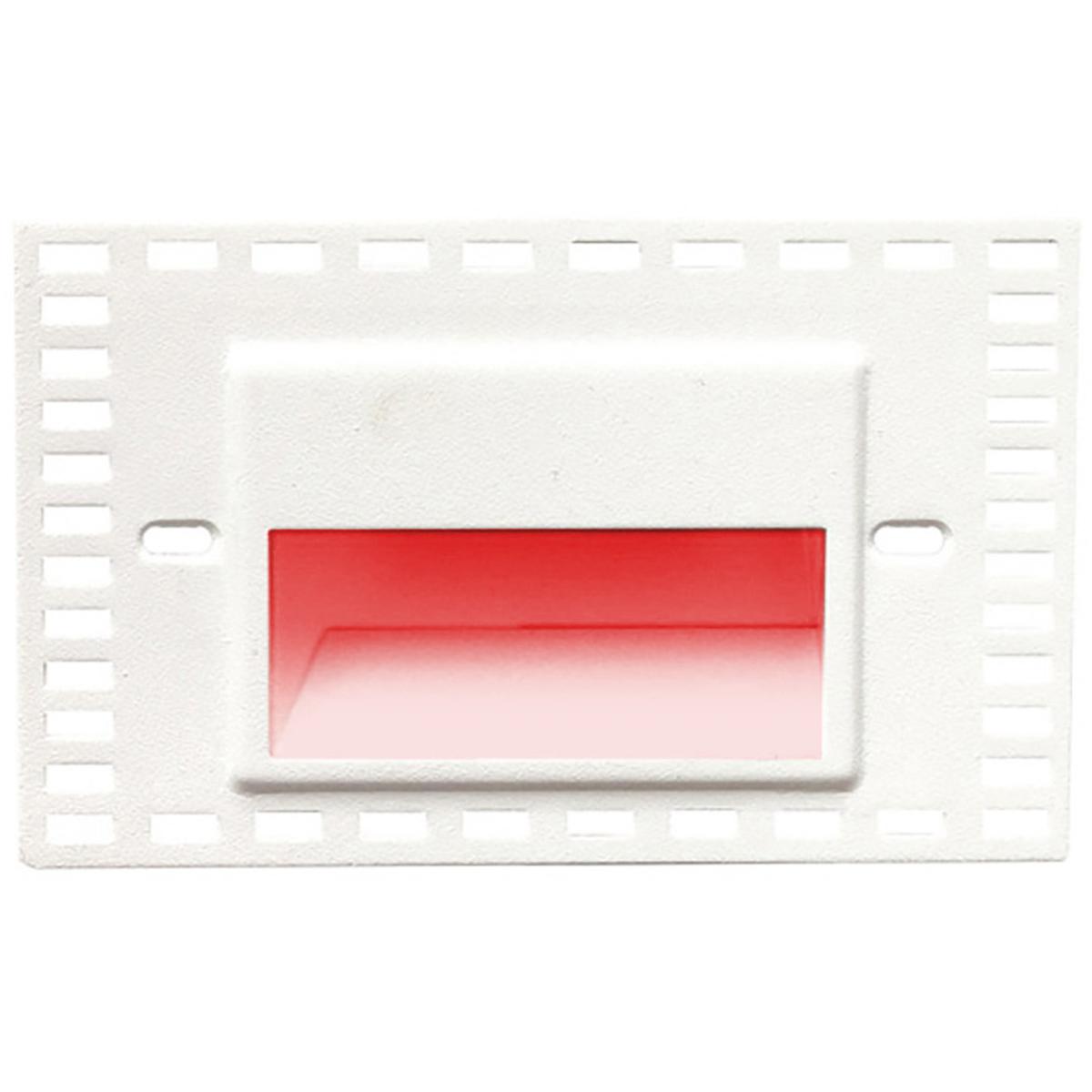 WAC Lighting WL-LED100TR-RD-WT WAC 120V Invisible Trim Step Light LED 1.75 inch White ADA Step and Wall Light in Red, WAC Lighting
