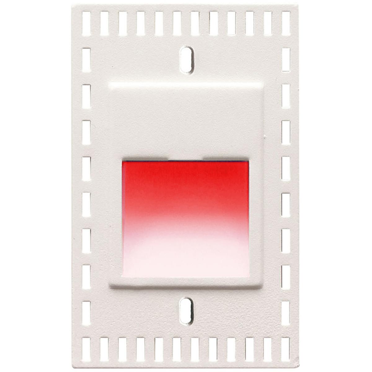 WAC Lighting WL-LED200TR-RD-WT WAC 120V Invisible Trim Step Light LED 1.75 inch White ADA Step and Wall Light in Red, WAC Lighting