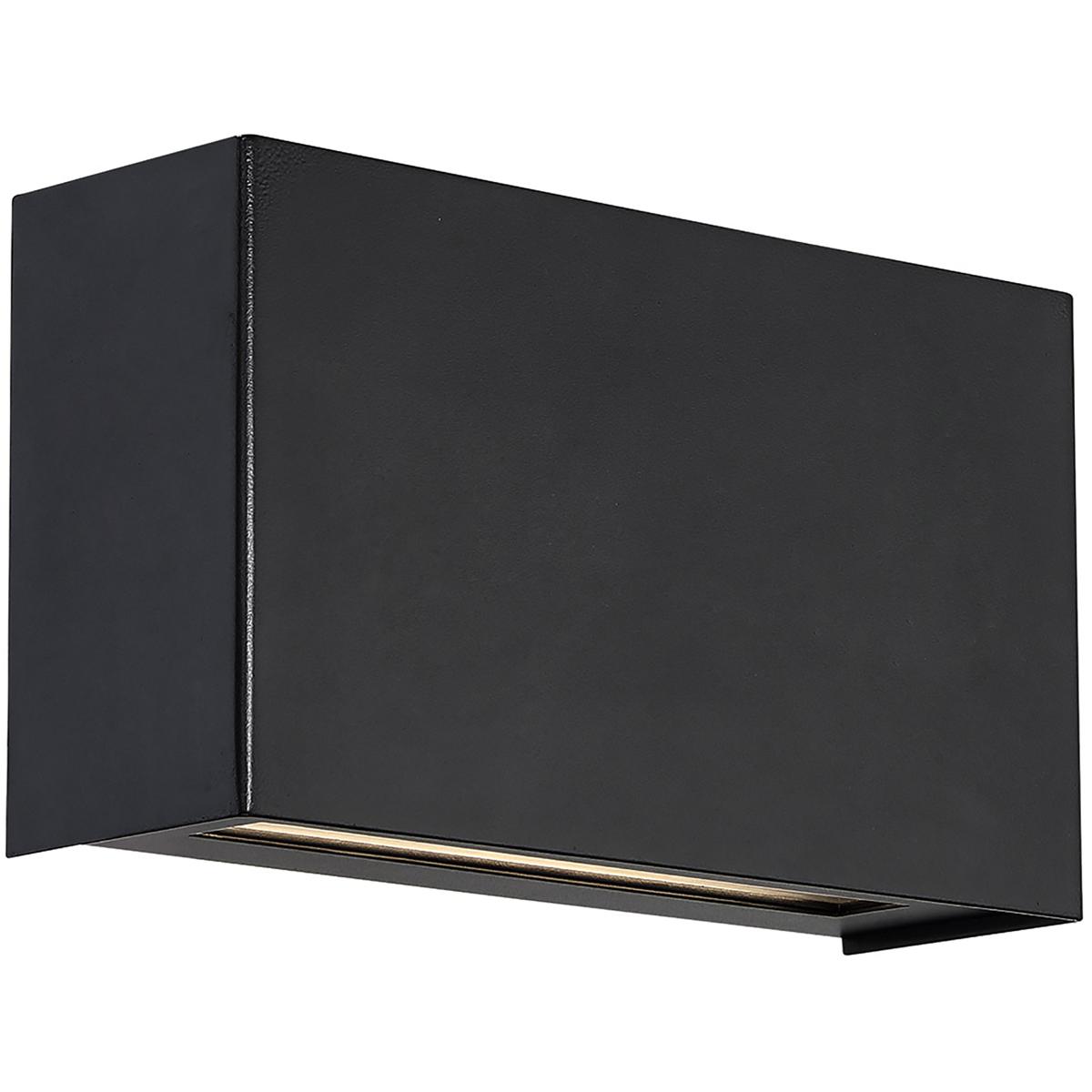 WAC Lighting WS-25612-BK-EM Blok Wall Sconce Wall Light in 3000K, Black, dweLED