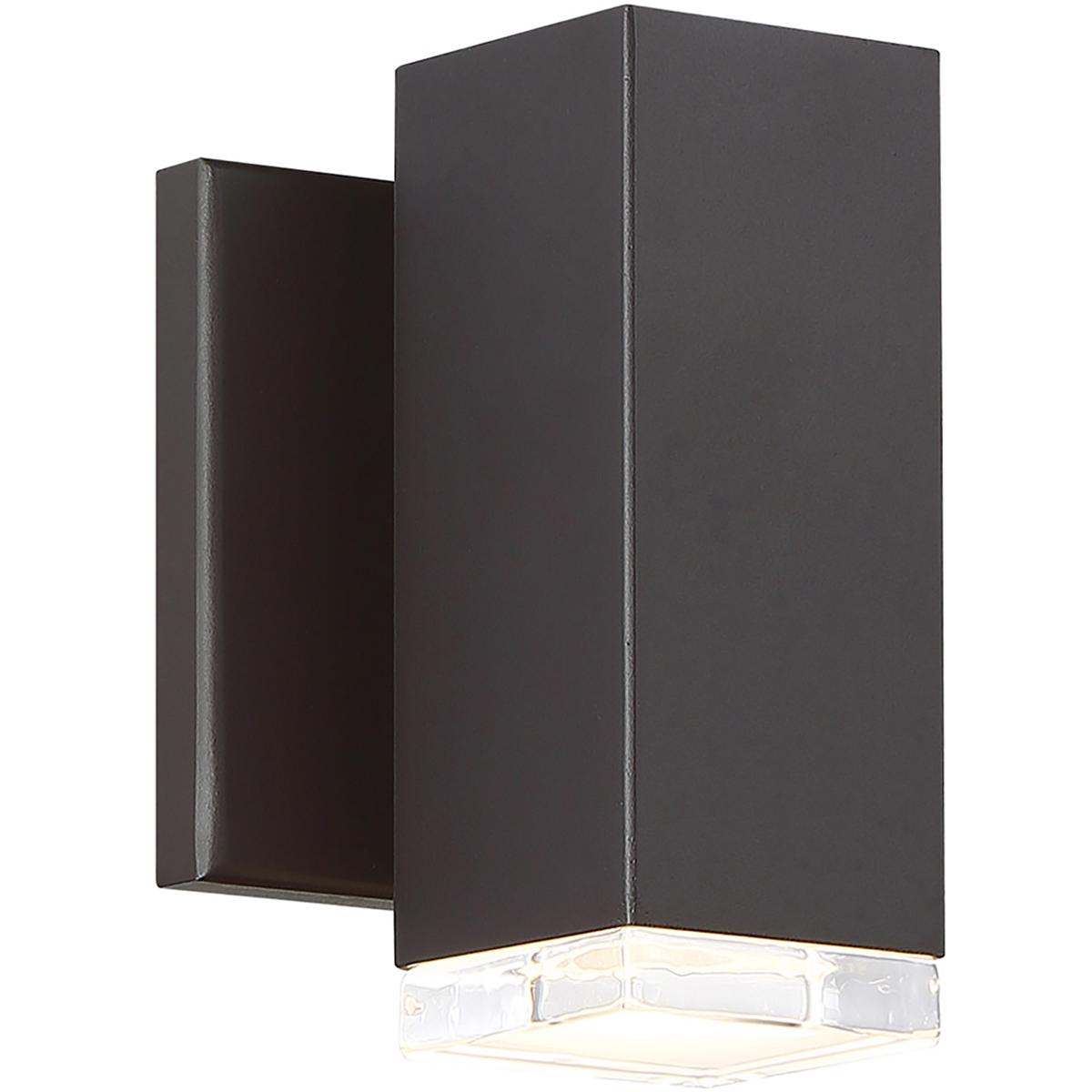 WAC Lighting WS-W61806-BZ Block LED 6.13 inch Bronze Outdoor Wall Light, dweLED
