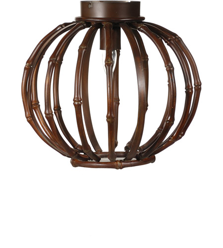 Wildwood Lamps Bamboo Ceiling Fixture Flush Mount In Aged Bamboo 15649