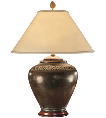 Wildwood 21018 Rustic Modern 33 Inch 100 Watt Dark Brown Patina Table Lamp Portable Light