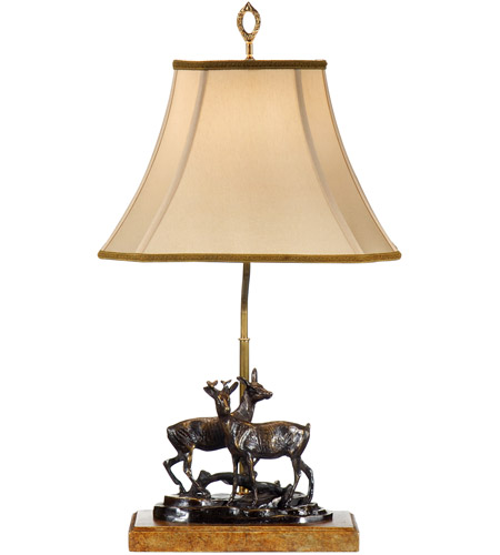 bronze deer table lamp