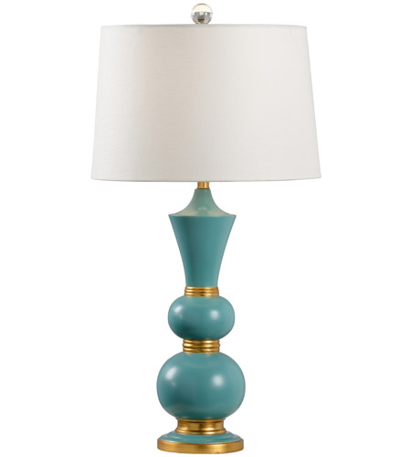 turquoise and gold lamp