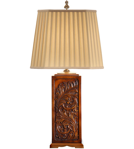 Wildwood Flourish Carving Table Lamp In, Vintage Wooden Carved Table Lamps