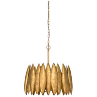 Wildwood 67200 Wildwood 4 Light 21 inch Antique Gold Leaf Chandelier Ceiling Light photo thumbnail