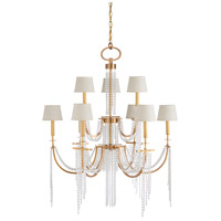 Wildwood 67239 Wildwood 9 Light 40 inch Antique Brass and Clear Chandelier Ceiling Light photo thumbnail