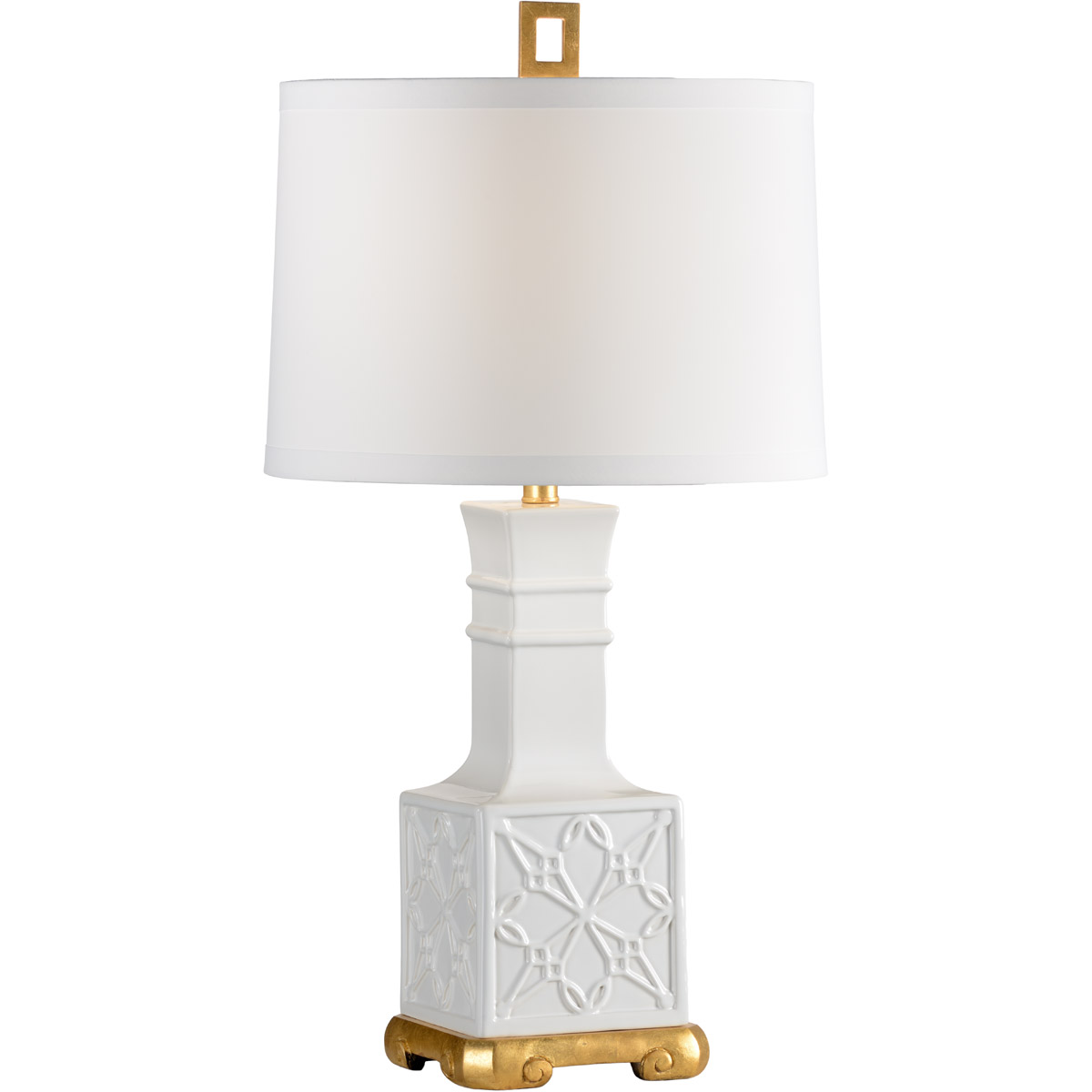 Wildwood 23323 Biltmore 31 inch 100 watt White Glaze Table Lamp Portable Light